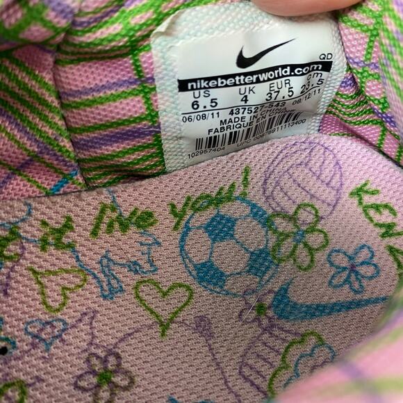 Nike Free Run + 2 DB Doernbecher Violet Green Blue Women's Sz 6.5 Running Shoes - Picture 10 of 10